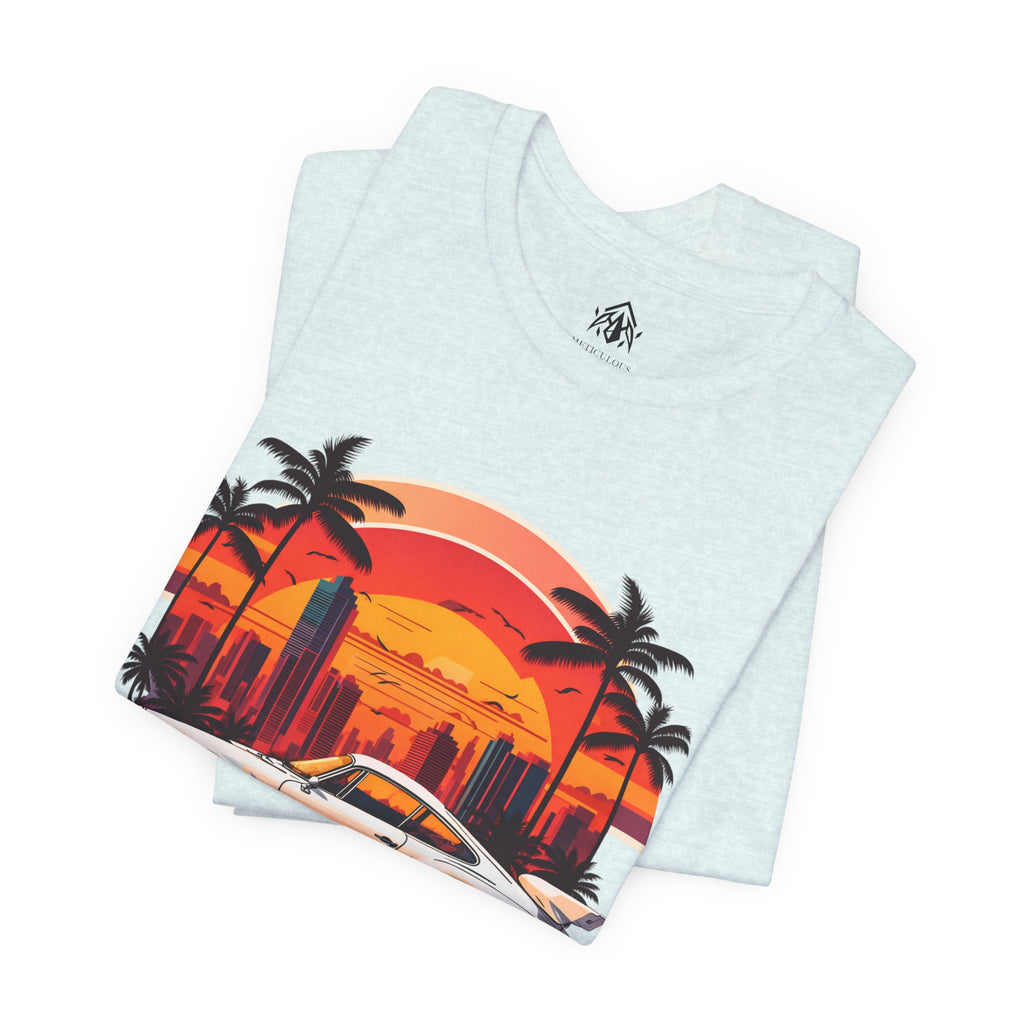 Retro Sunset Sports Car Tee (Boys Version Available)