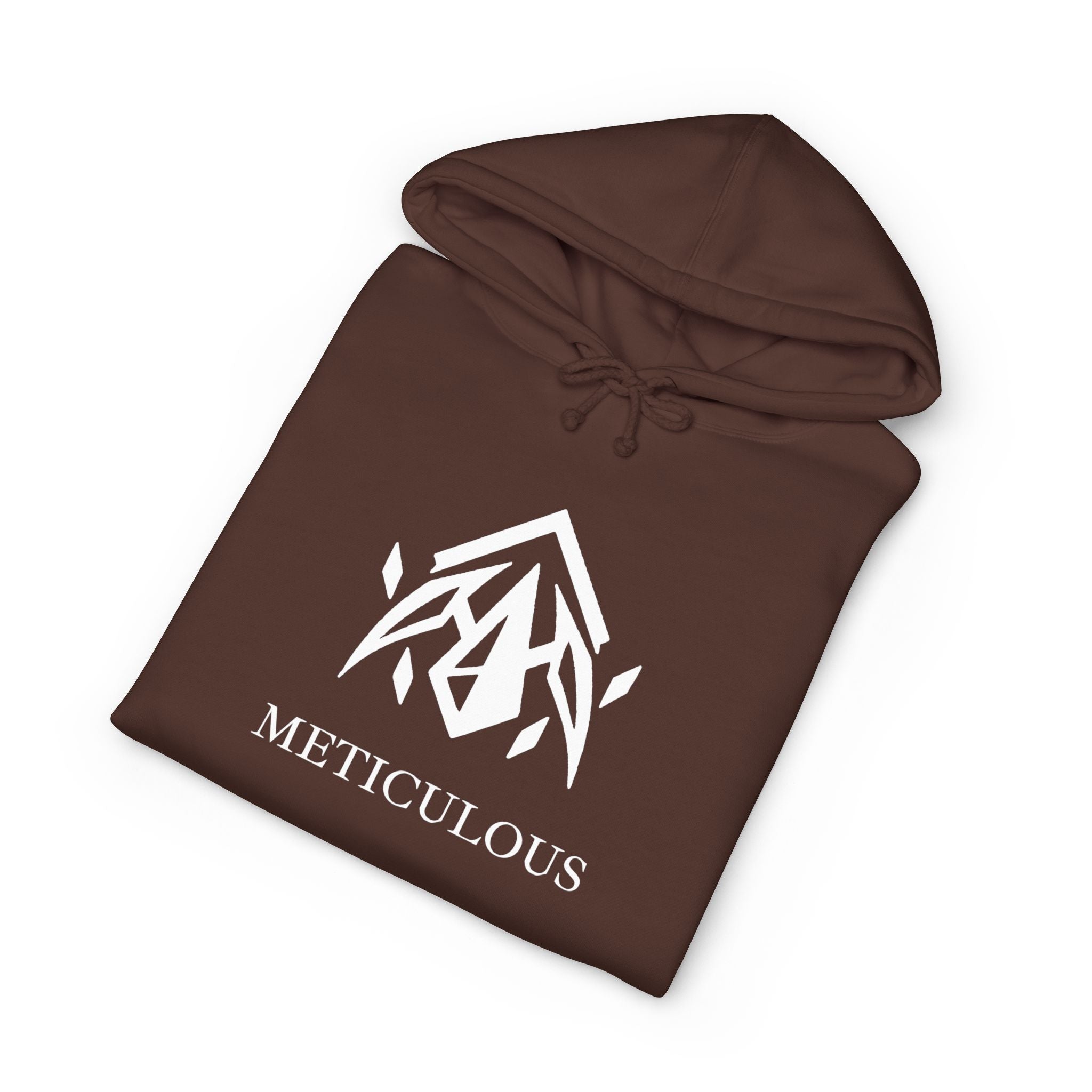 Meticulous Premium White Logo Hoodie