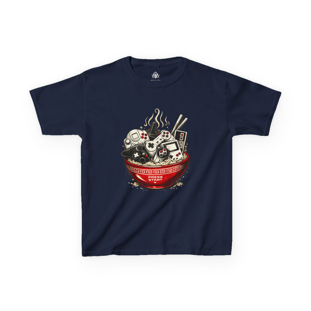 Kids Ramen Gamer T‑Shirt — Cute Sushi & Game Console Bowl Graphic Tee