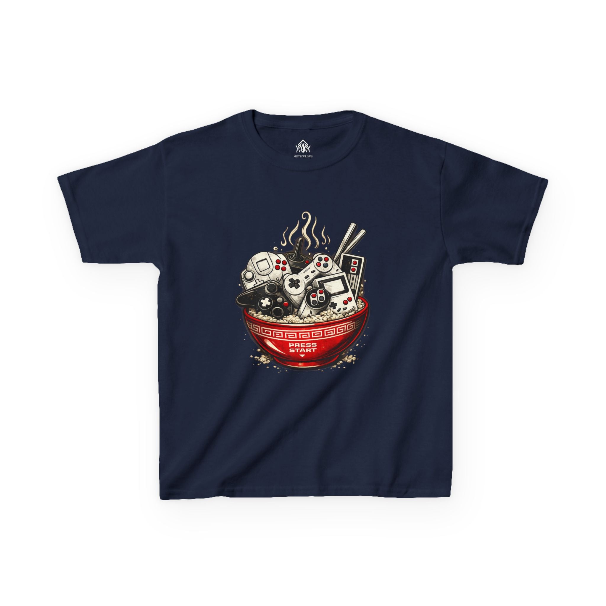Kids Ramen Gamer T‑Shirt — Cute Sushi & Game Console Bowl Graphic Tee