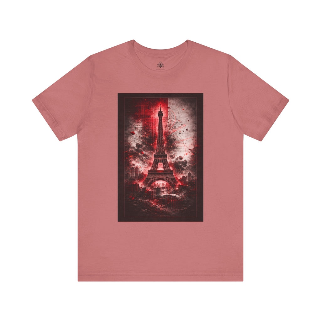 Eiffel Tower Red Noir Tee