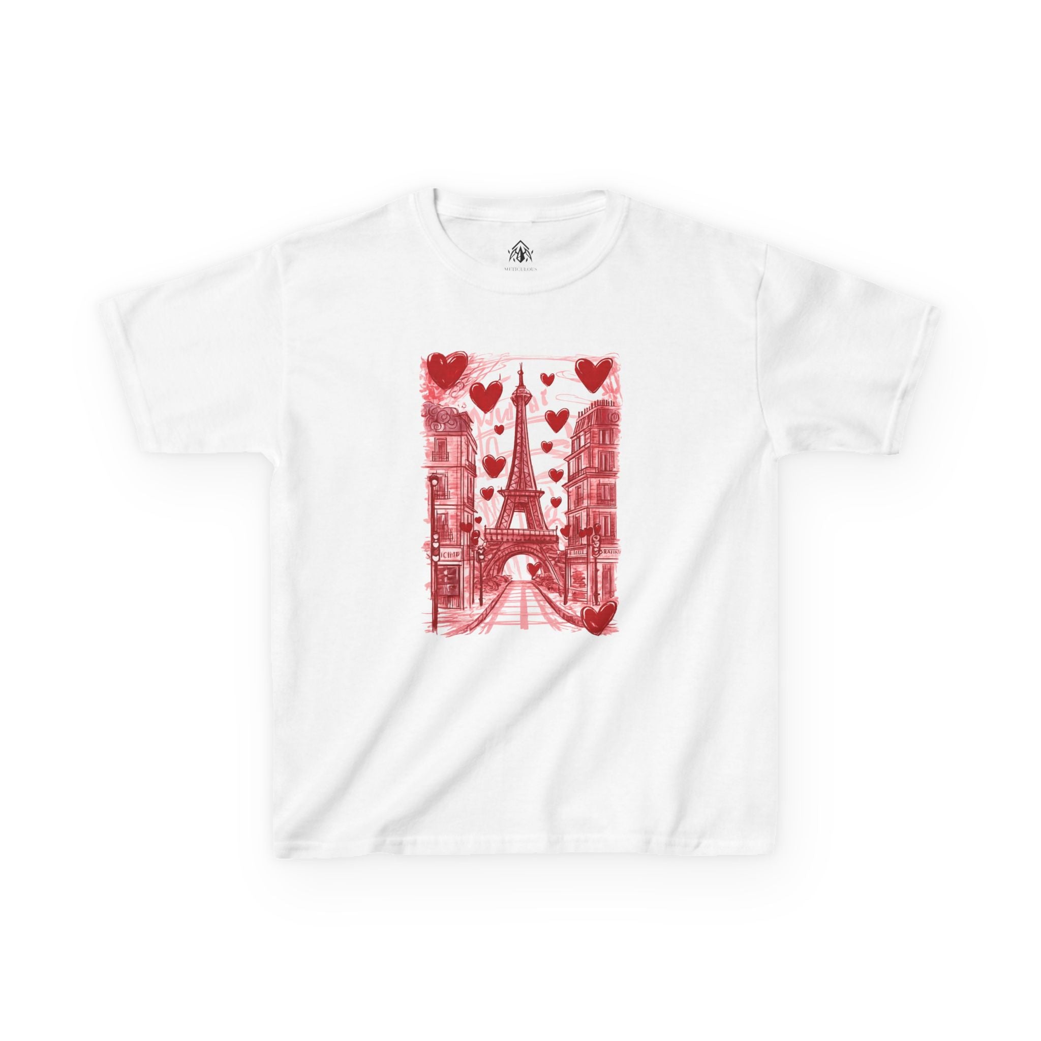 Red Paris Eiffel Tower Girl Tee