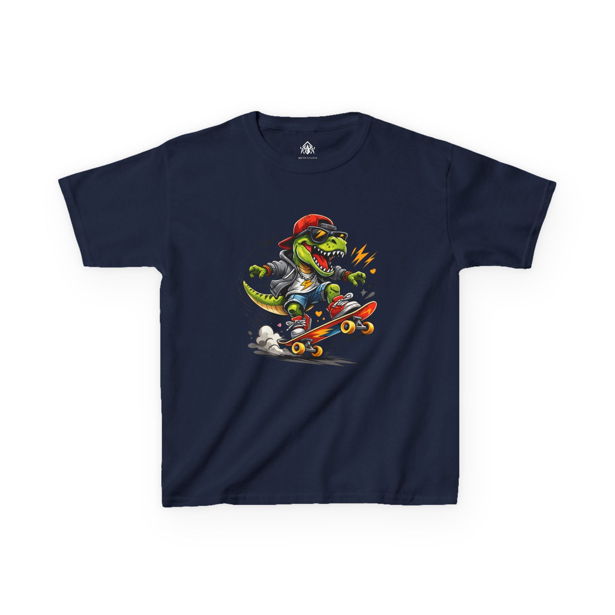 Skateboarding Dinosaur Kids Tee
