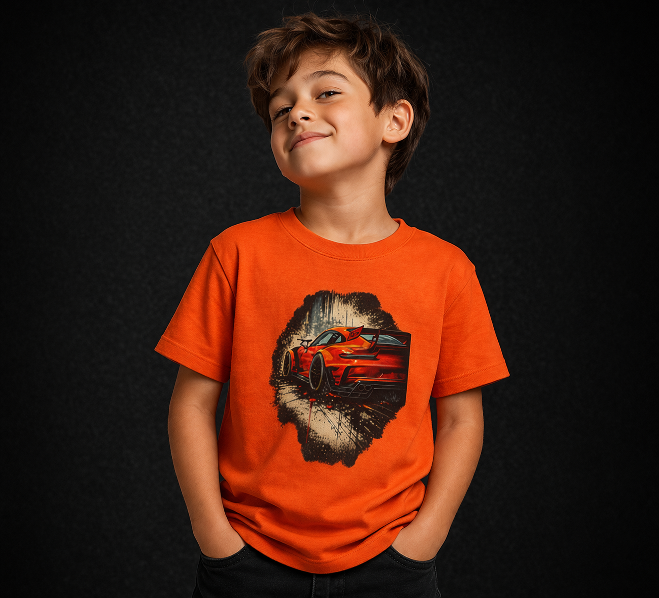 Vintage Red Sports Car Boys Tee
