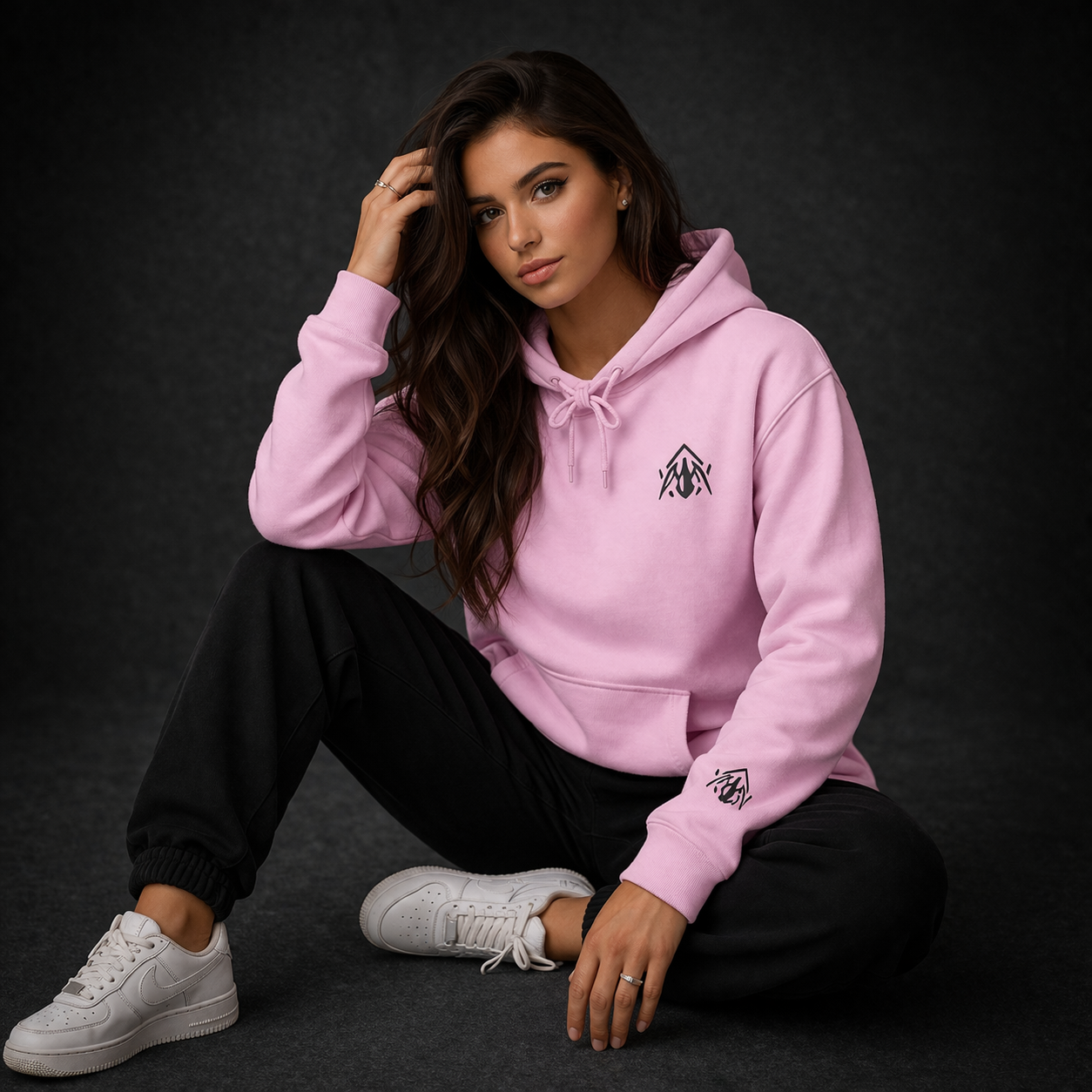 Minimalist Logo Hoodie Black