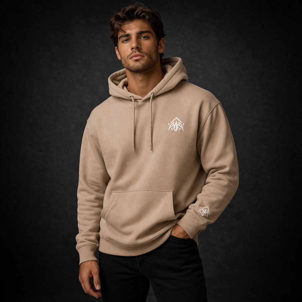 Minimal Logo Hoodie White