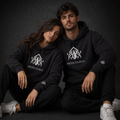 Meticulous Premium White Logo Hoodie