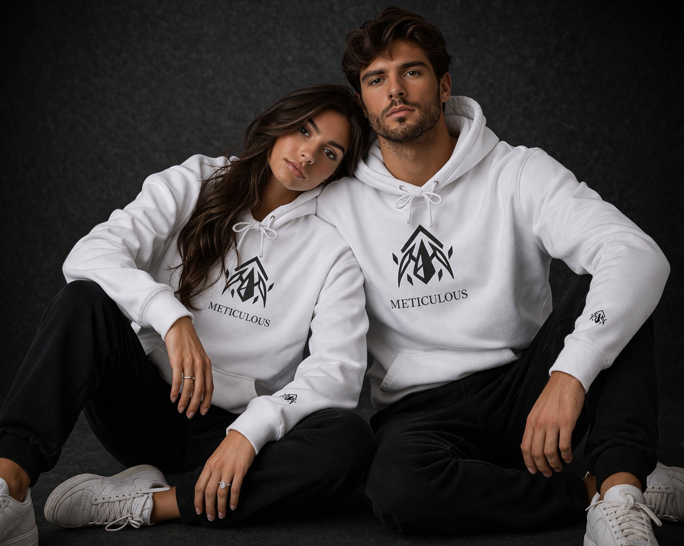 Meticulous Premium Black Logo Hoodie