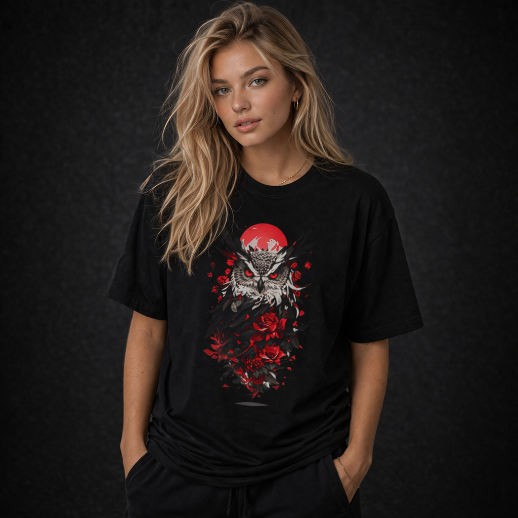 Rising Owl Tee (Kyoto Shadows Collection)