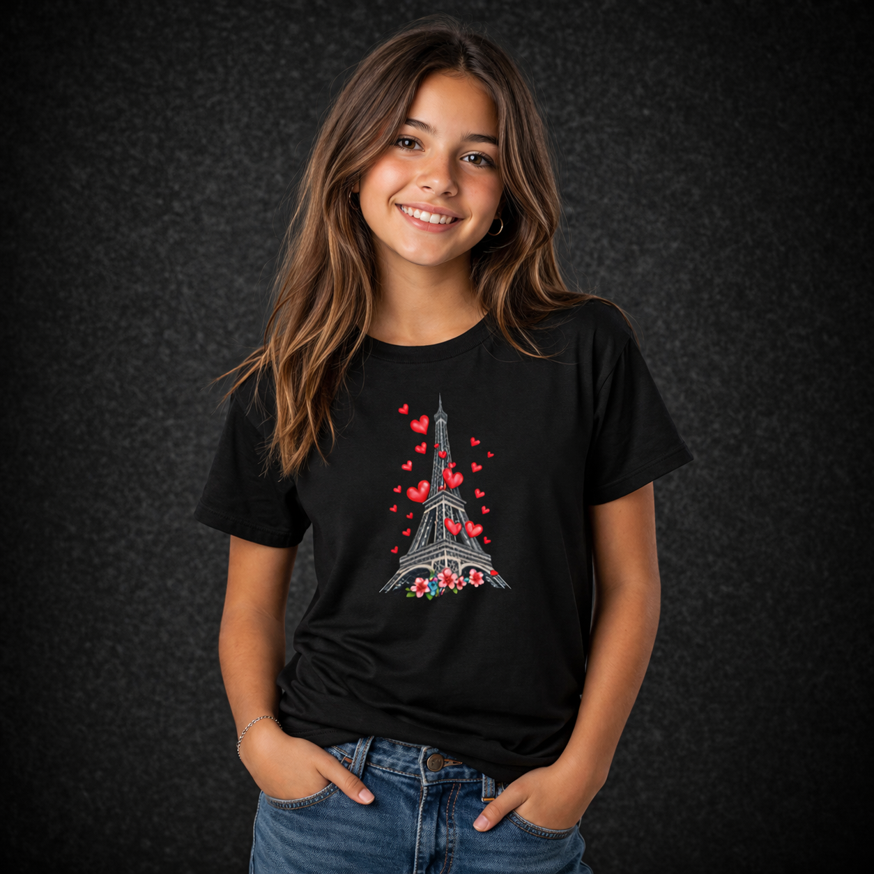 Eiffel Tower Girls Tee