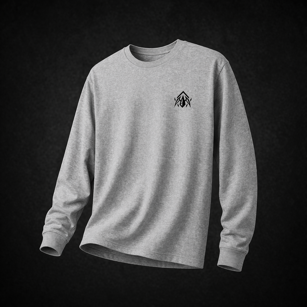 Heavyweight Black Logo Long Sleeve Tee (Premium Collection)