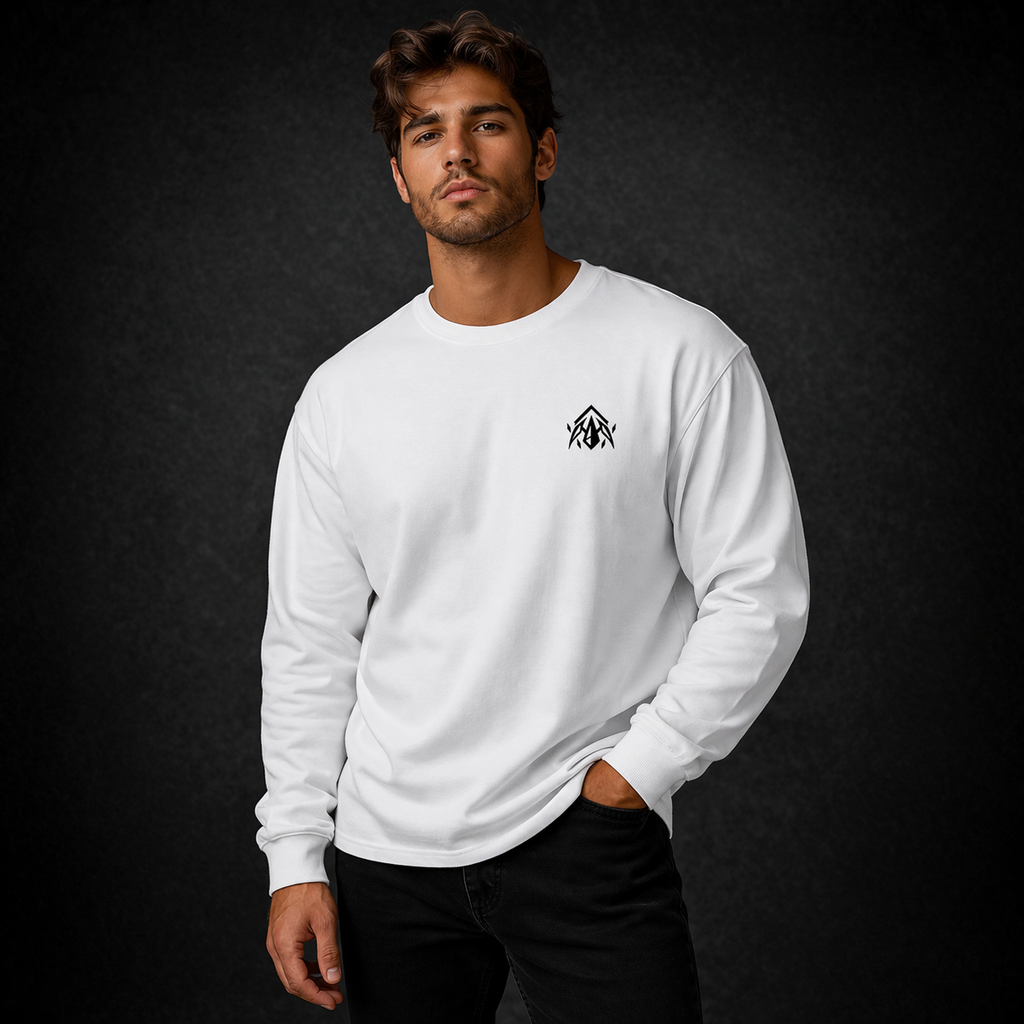Heavyweight Black Logo Long Sleeve Tee (Premium Collection)