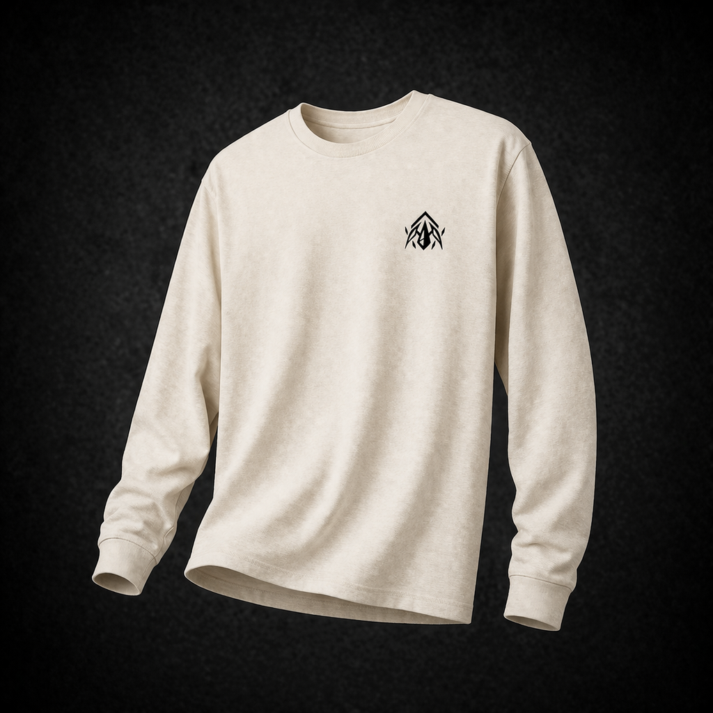 Heavyweight Black Logo Long Sleeve Tee (Premium Collection)