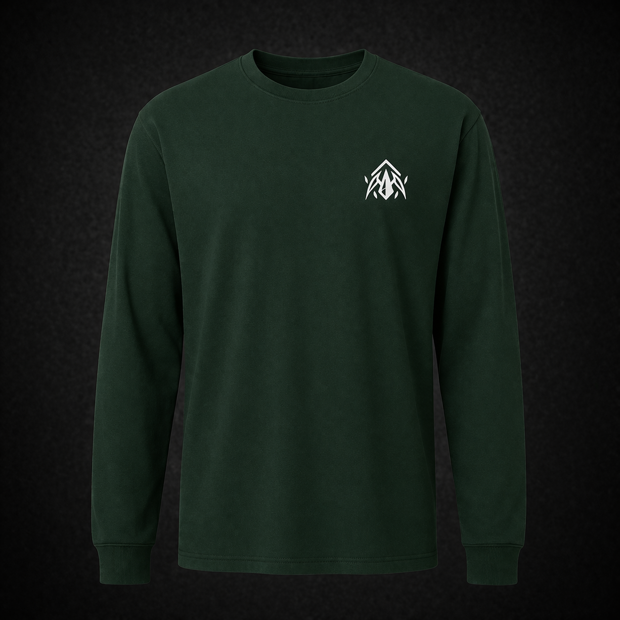 Heavyweight White Logo Long Sleeve Tee