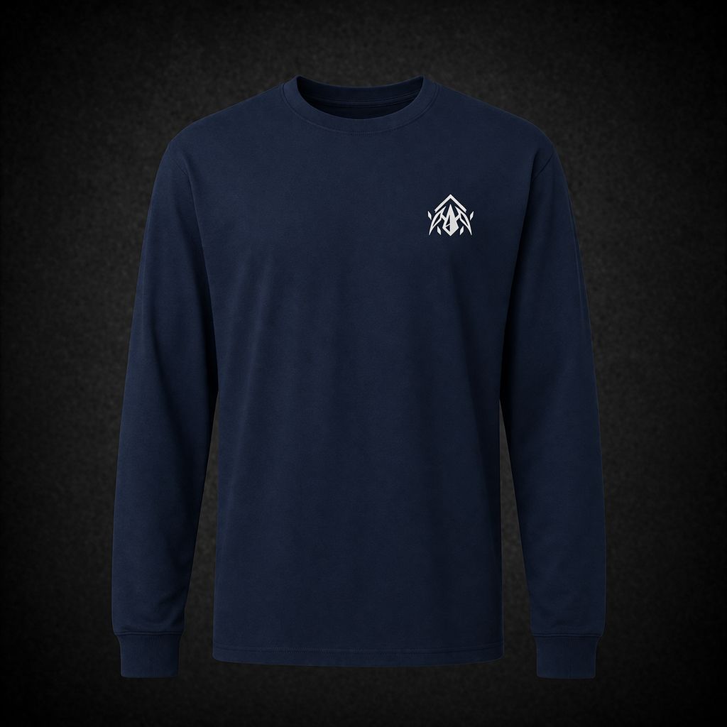Heavyweight White Logo Long Sleeve Tee