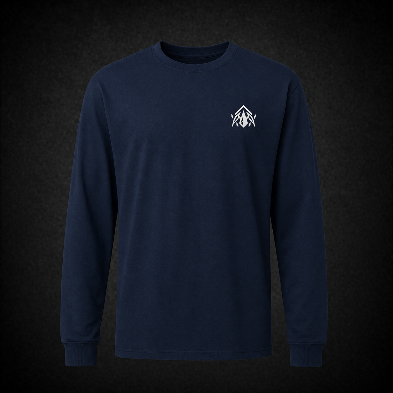 Heavyweight White Logo Long Sleeve Tee