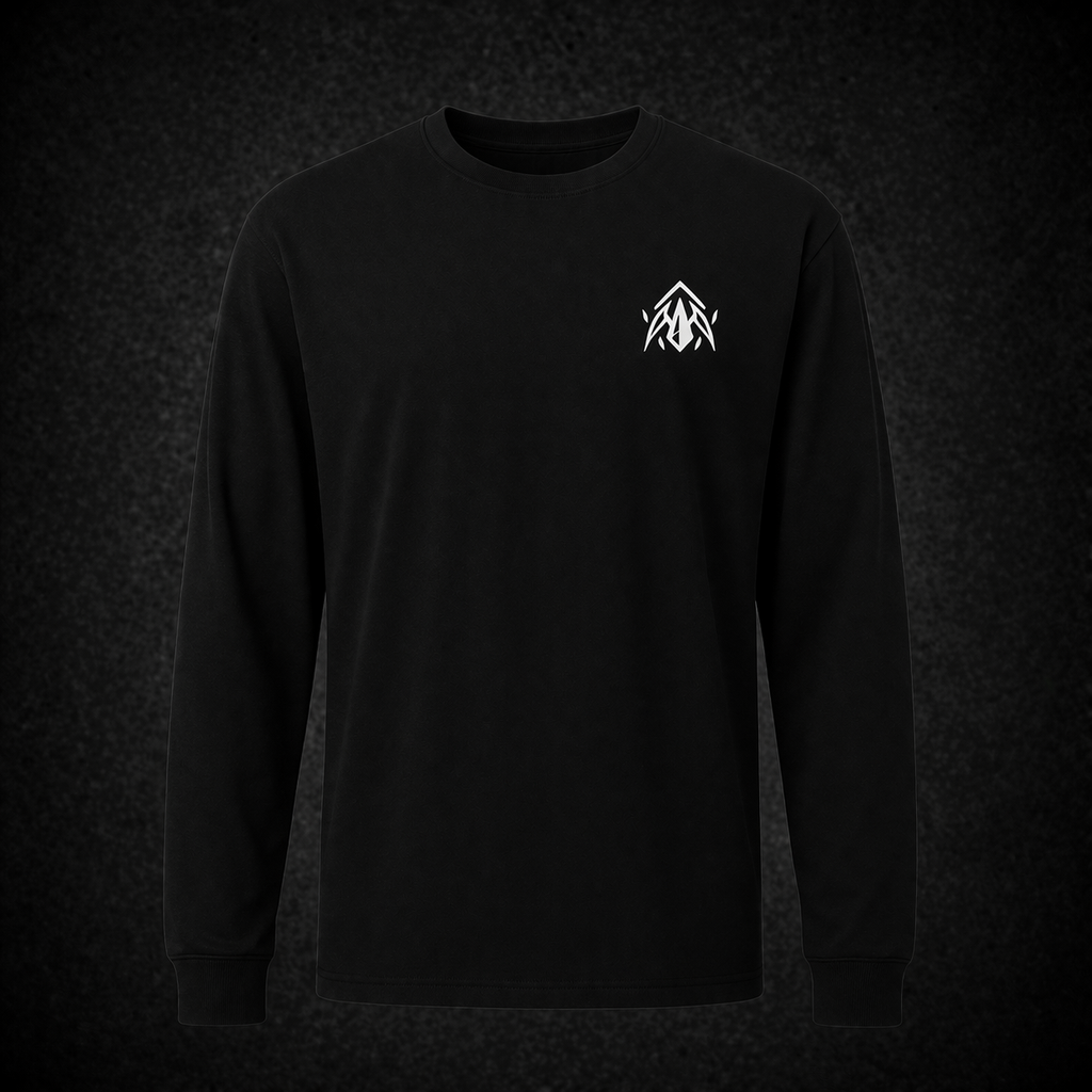 Heavyweight White Logo Long Sleeve Tee