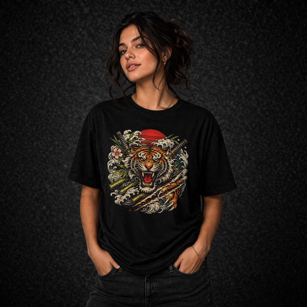 Japanese Sunrise Tiger Tee (Kyoto Shadows Collection)