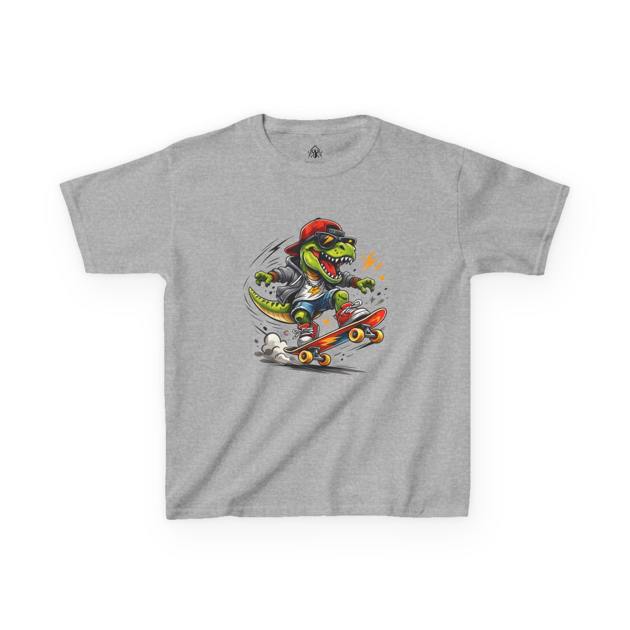 Skateboarding Dinosaur Kids Tee