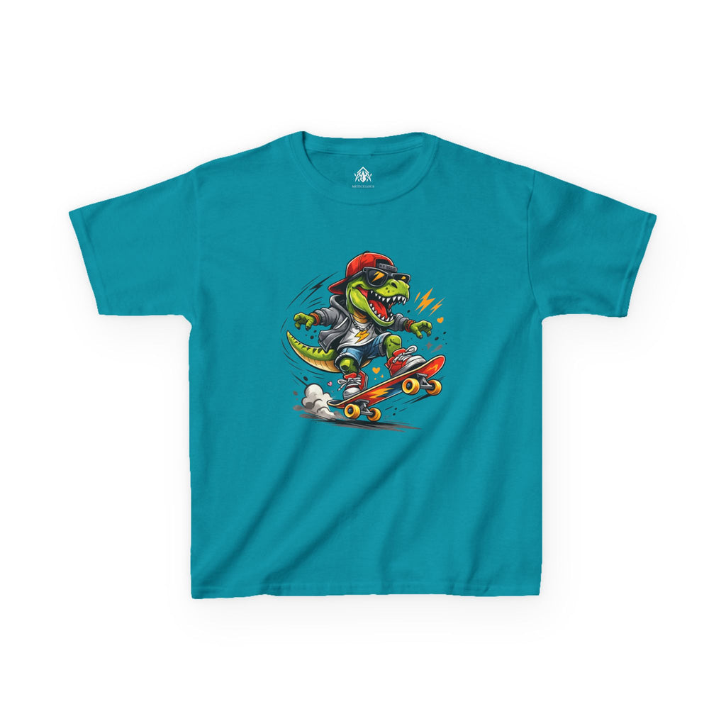 Skateboarding Dinosaur Kids Tee