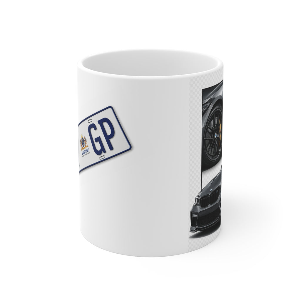 Custom License Plate Mug – 'MM 7 GP' Car Enthusiast 11oz Ceramic Coffee Cup