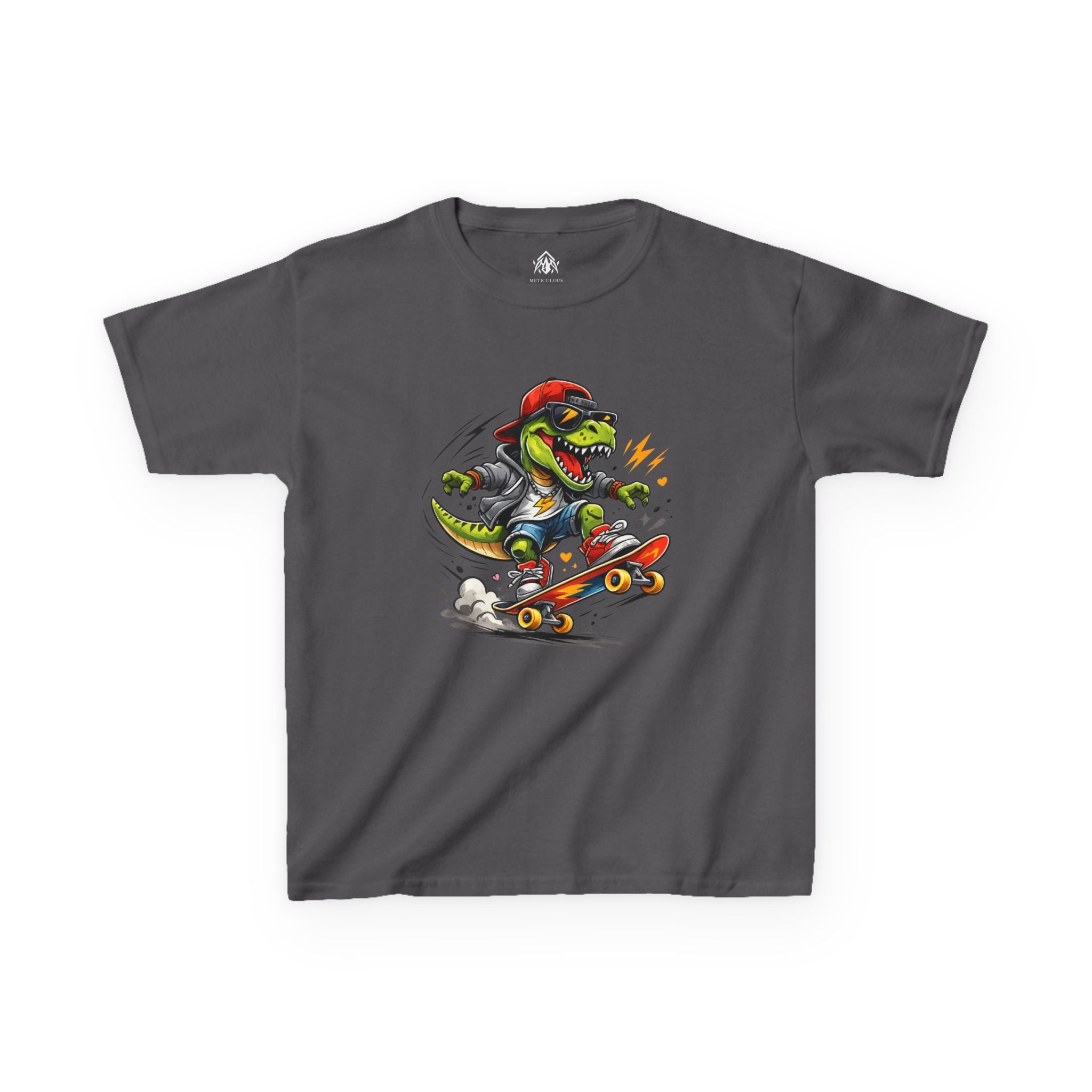 Skateboarding Dinosaur Kids Tee
