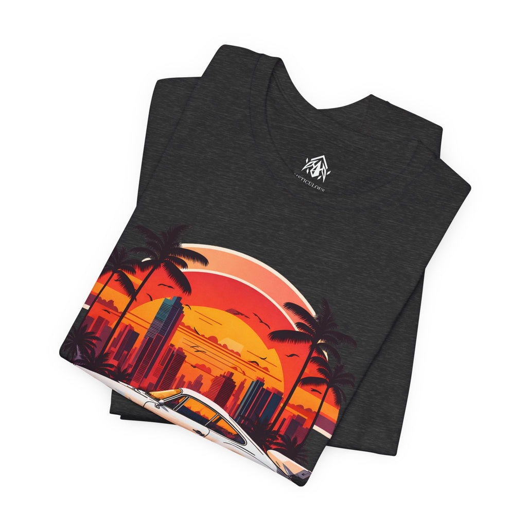Retro Sunset Sports Car Tee (Boys Version Available)
