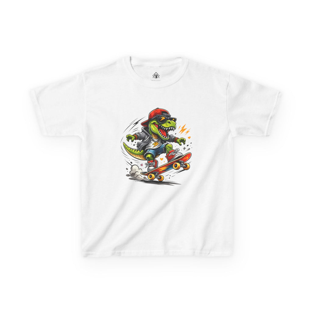 Skateboarding Dinosaur Kids Tee