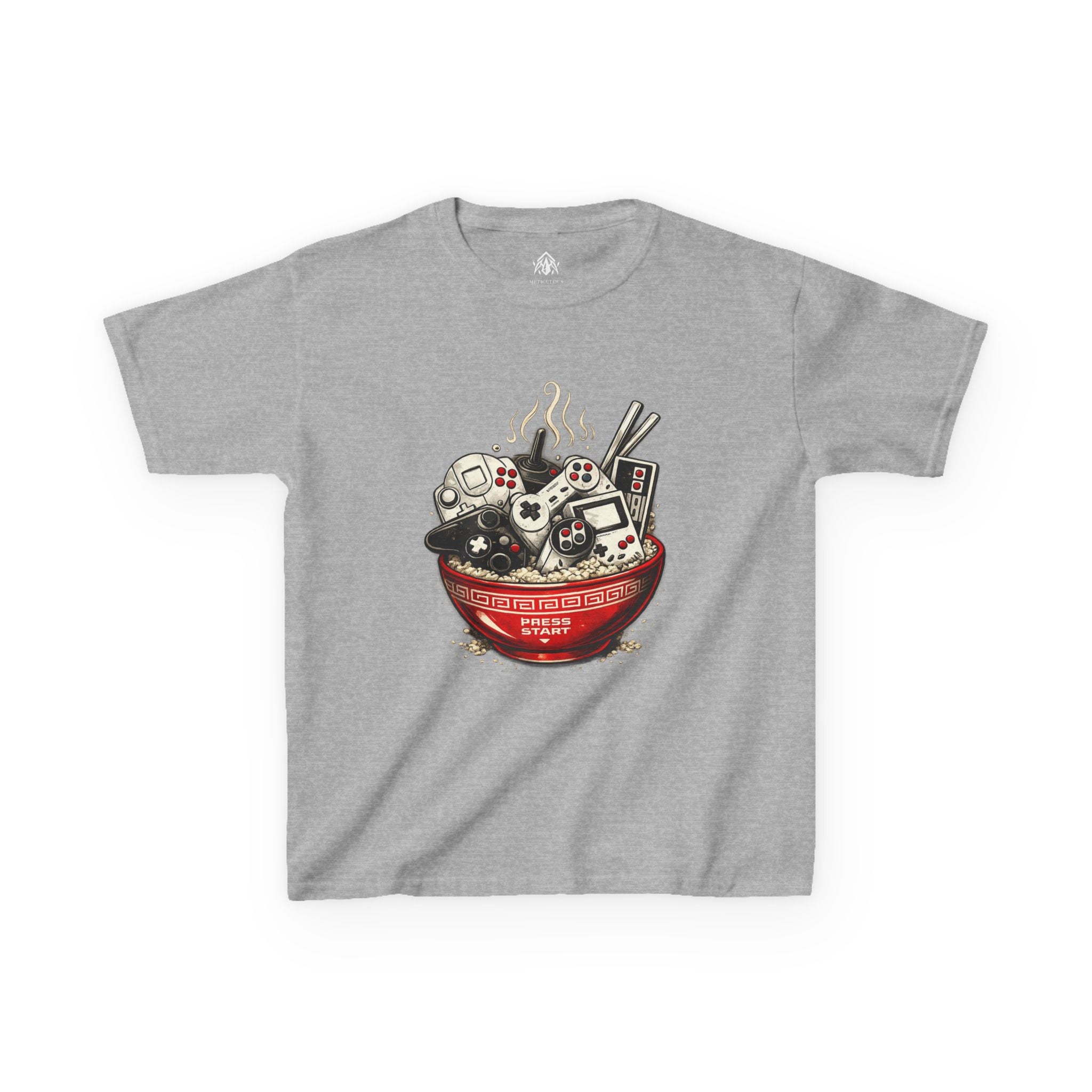 Kids Ramen Gamer T‑Shirt — Cute Sushi & Game Console Bowl Graphic Tee